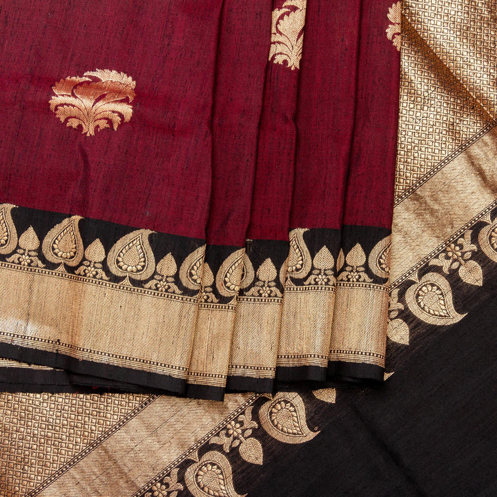 Kuberan Dark Brown Banarasi Saree