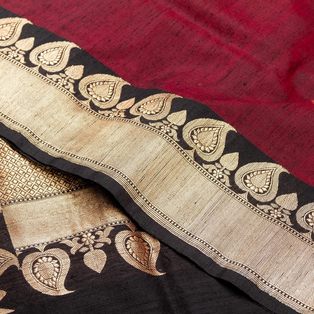 Kuberan Dark Brown Banarasi Saree