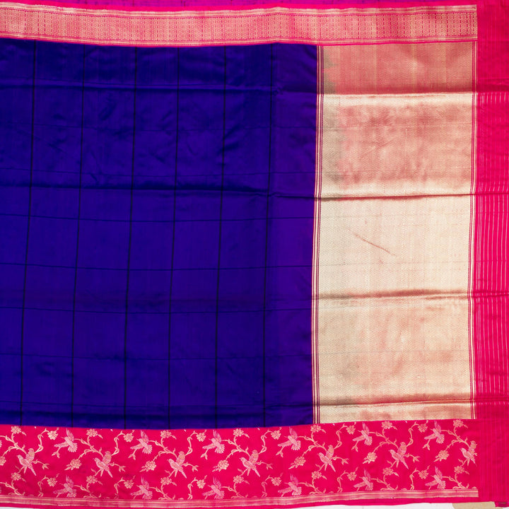 Kuberan Navy Blue Banarasi Saree