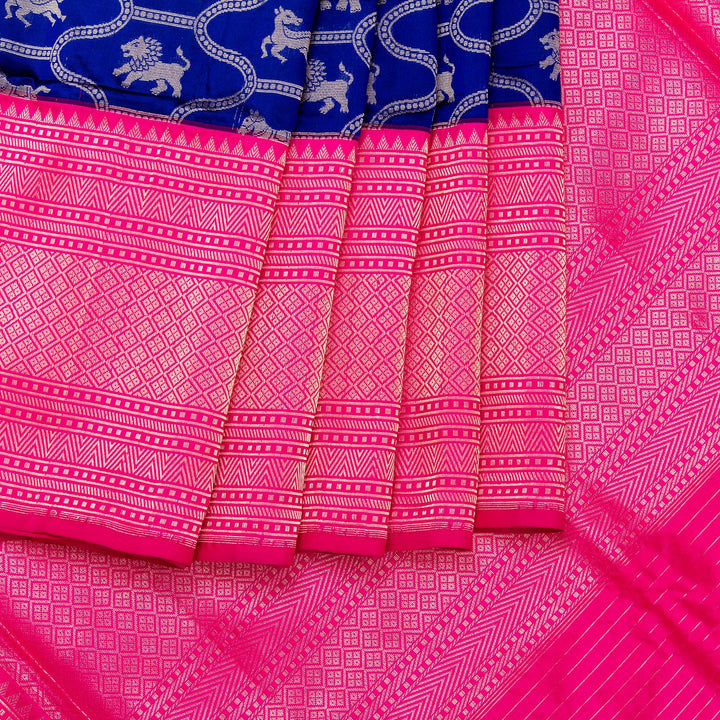 Kuberan Royal Blue Banarasi Saree