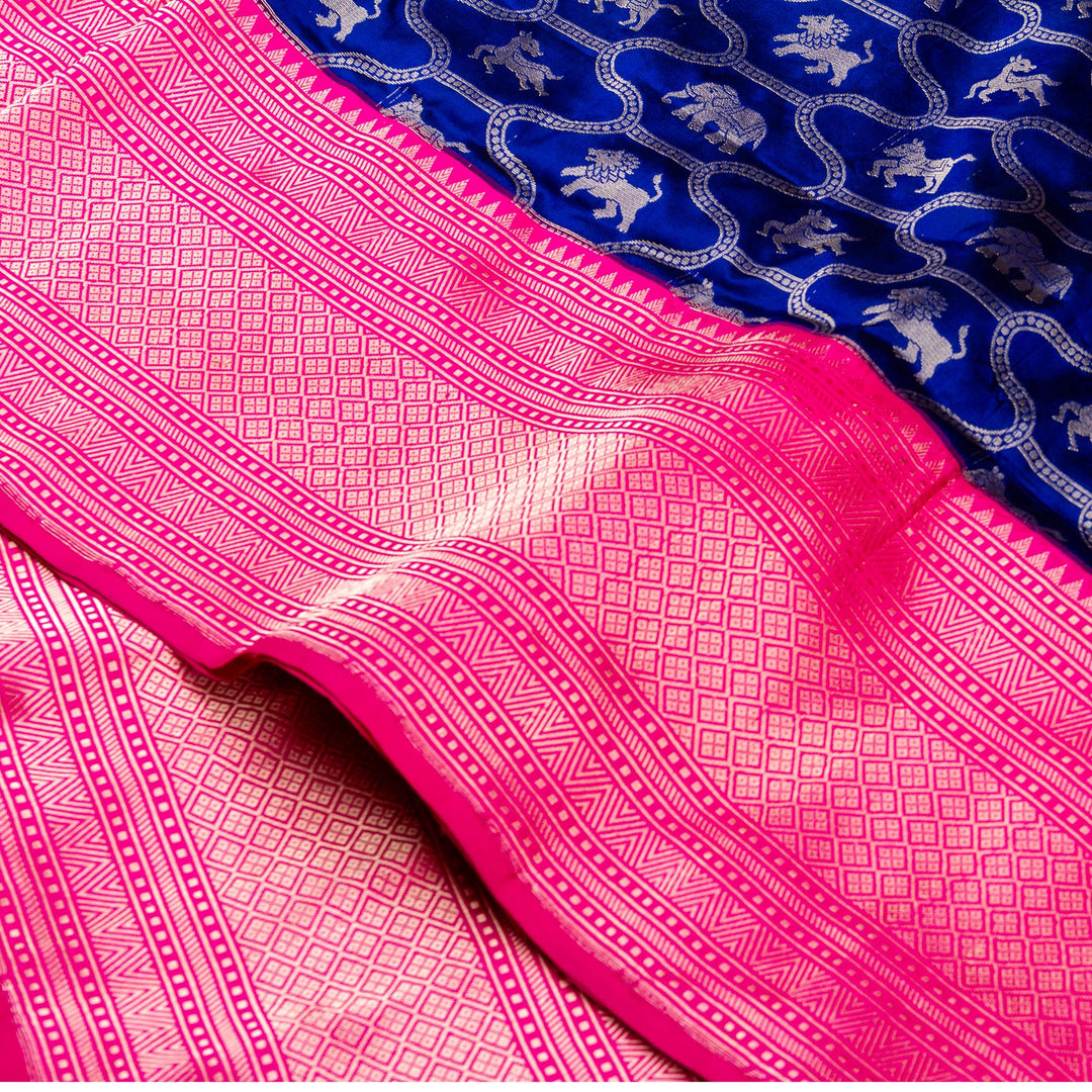 Kuberan Royal Blue Banarasi Saree