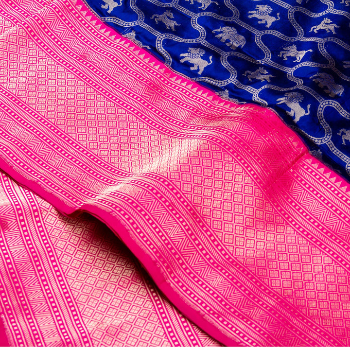 Kuberan Royal Blue Banarasi Saree