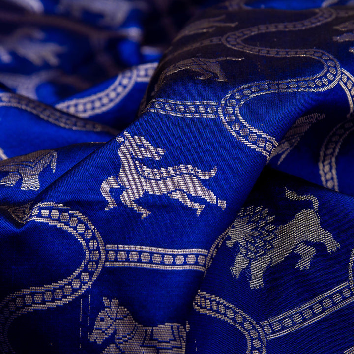 Kuberan Royal Blue Banarasi Saree