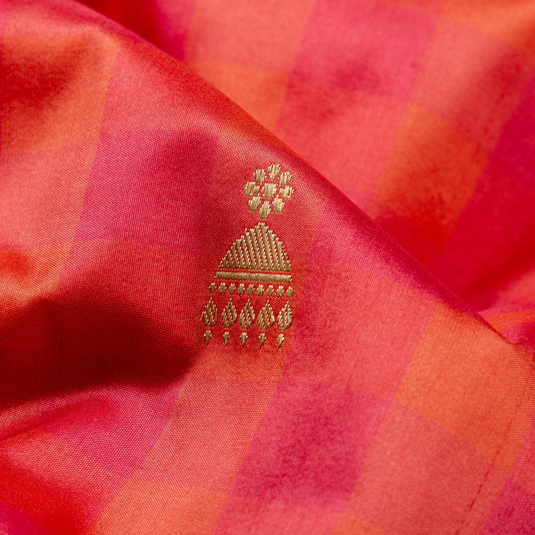 Kuberan Peach Blue Banarasi Saree