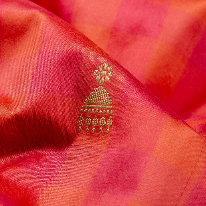 Kuberan Peach Blue Banarasi Saree