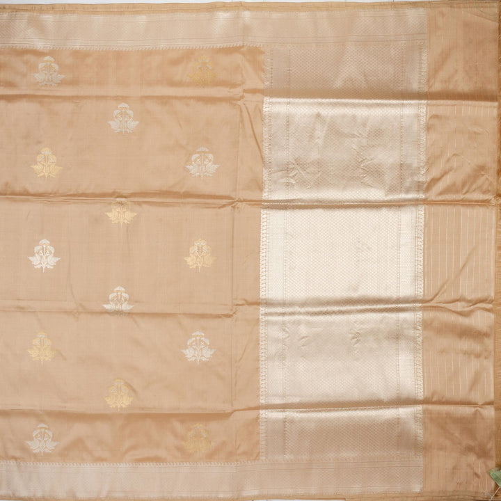 Kuberan Cream Beige Banarasi Saree