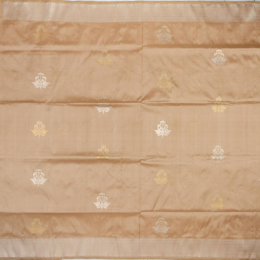 Kuberan Cream Beige Banarasi Saree