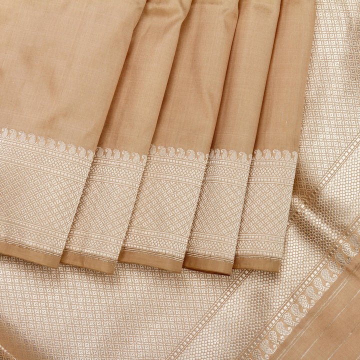Kuberan Cream Beige Banarasi Saree