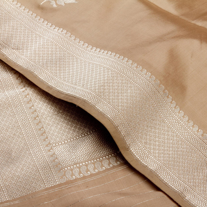 Kuberan Cream Beige Banarasi Saree