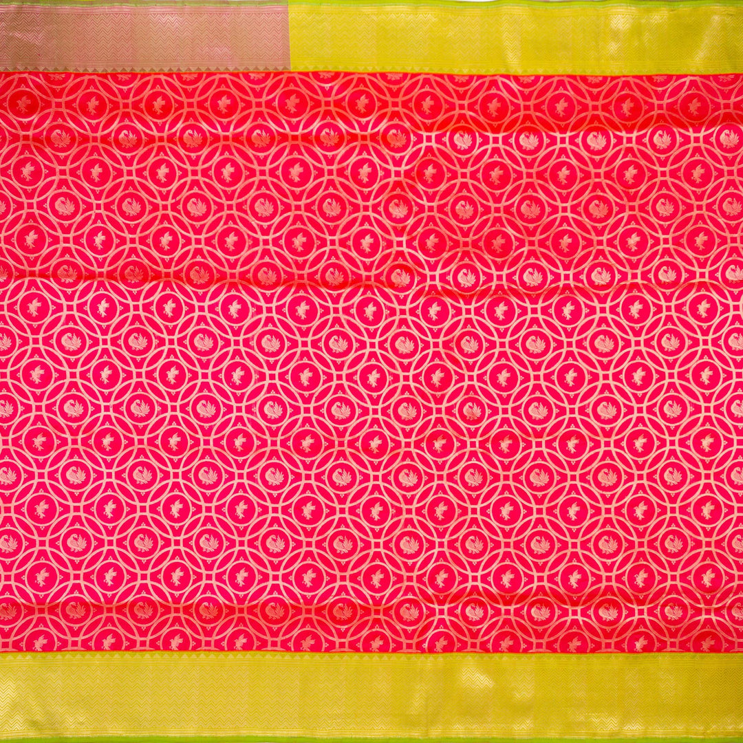 Kuberan Pink Green Banarasi Saree