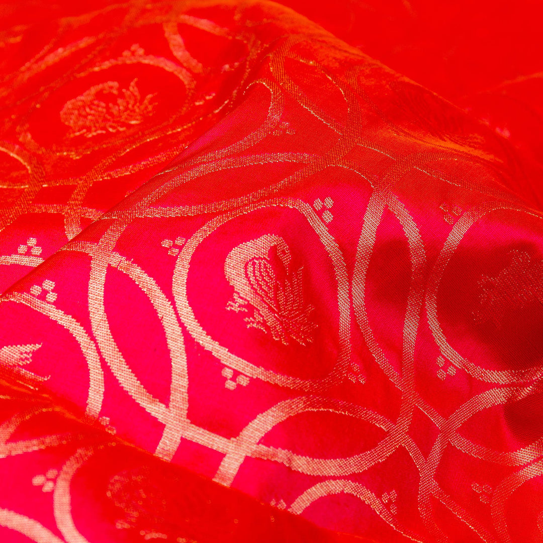 Kuberan Pink Green Banarasi Saree