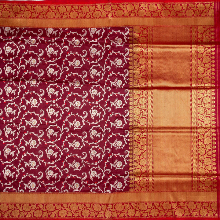 Kuberan Maroon Banarasi Saree