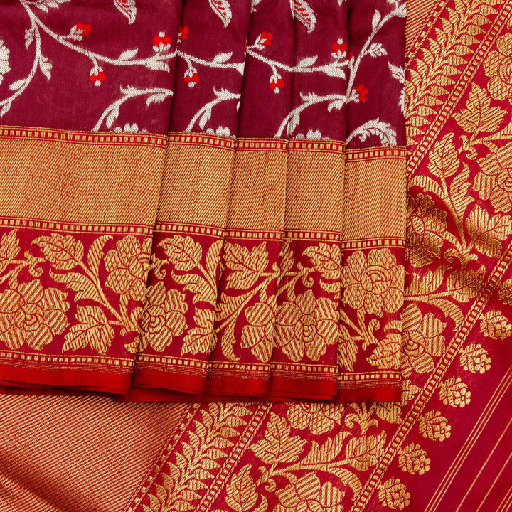 Kuberan Maroon Banarasi Saree