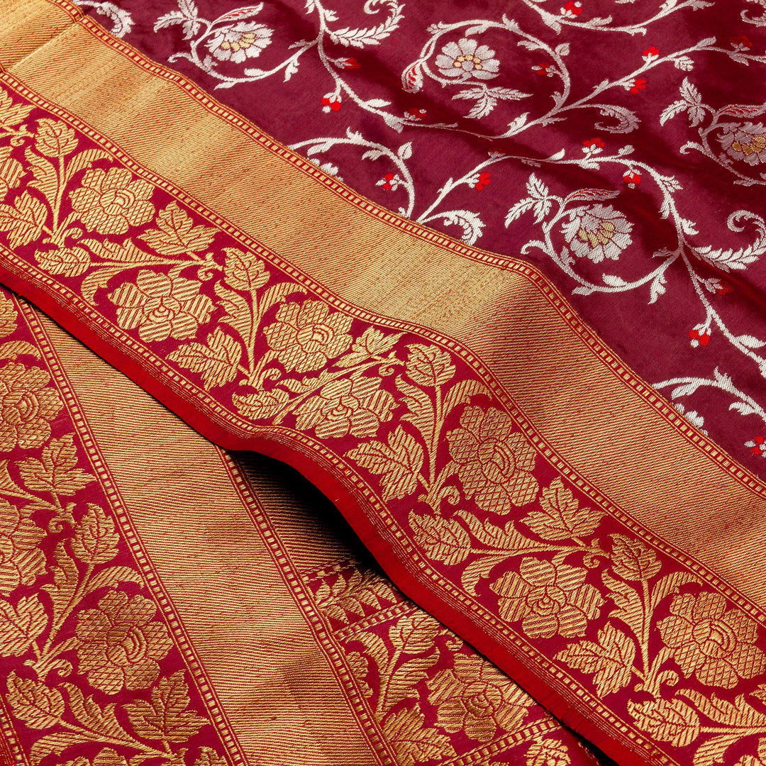 Kuberan Maroon Banarasi Saree