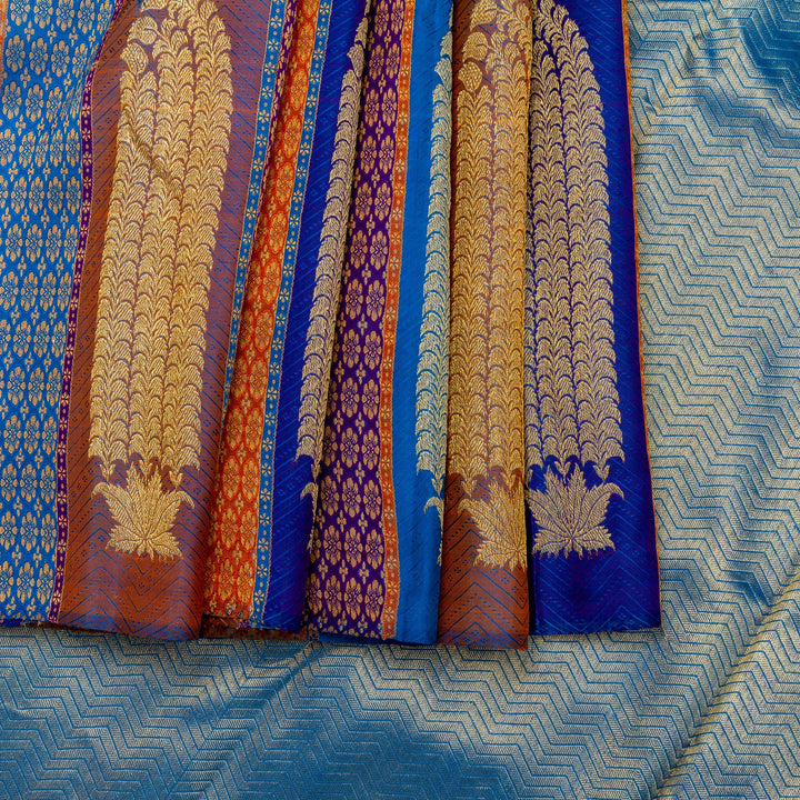 Kuberan Blue Kanchivaram Silk Saree