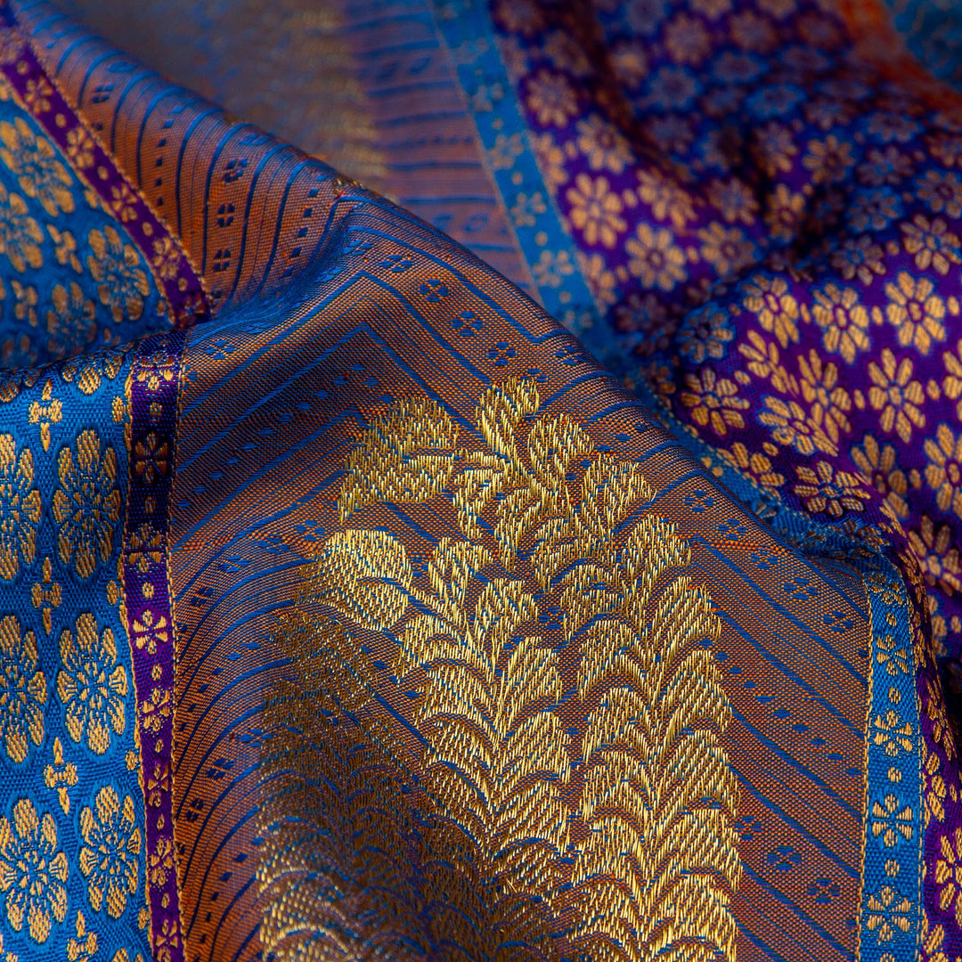 Kuberan Blue Kanchivaram Silk Saree
