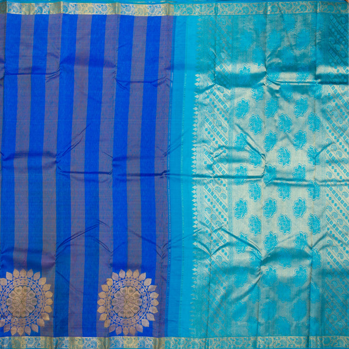 Kuberan Blue Kanchivaram Silk Saree
