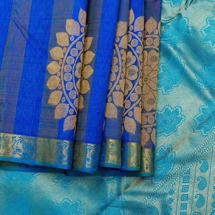 Kuberan Blue Kanchivaram Silk Saree