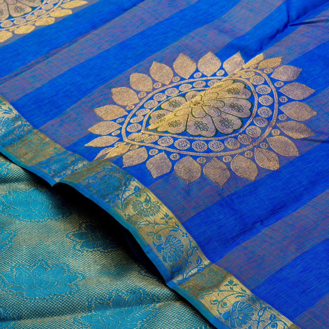 Kuberan Blue Kanchivaram Silk Saree