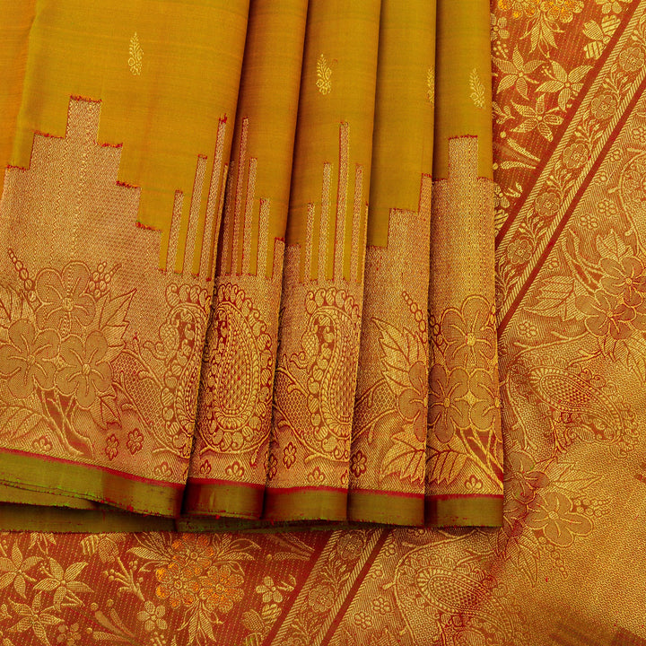 Kuberan Mehandi Kanchivaram Silk Saree