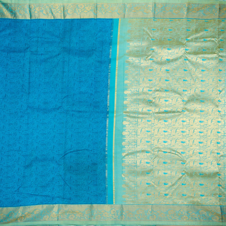 Kuberan Blue Kanchivaram Silk Saree