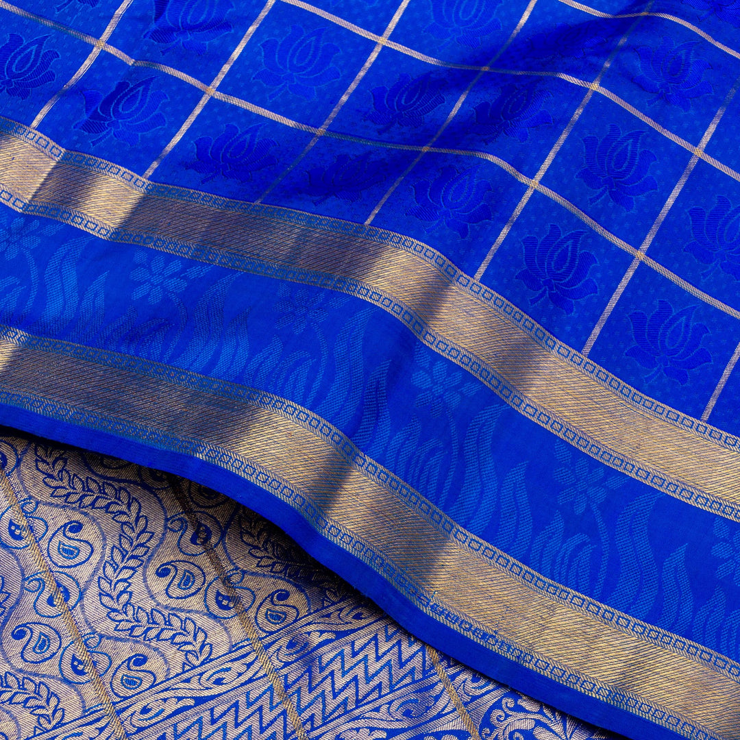 Kuberan Royal Blue Kanchivaram Silk Saree