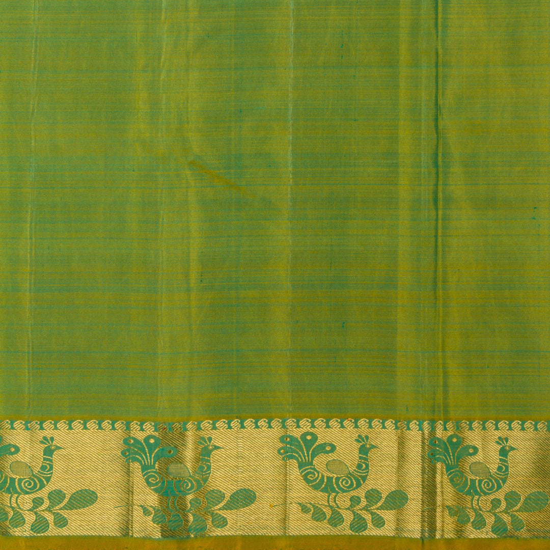Kuberan Sky Blue Green Kanchivaram Silk Saree