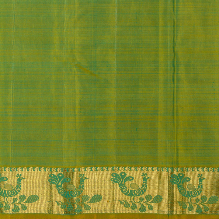 Kuberan Sky Blue Green Kanchivaram Silk Saree