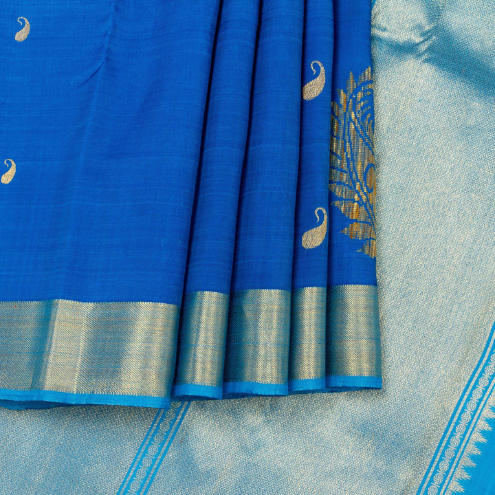 Azure Kanchivaram Silk Saree