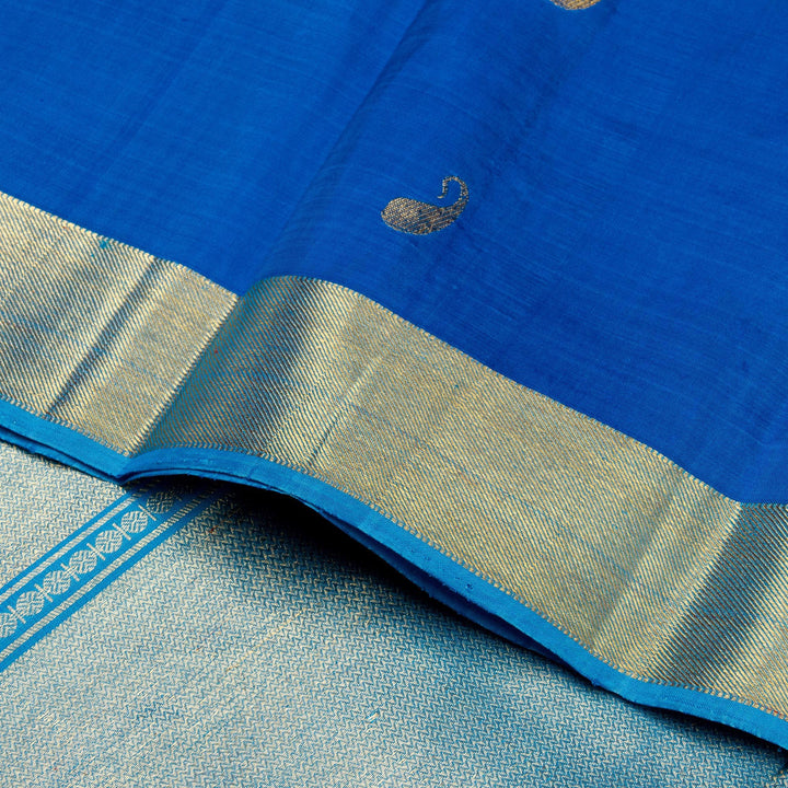 Azure Kanchivaram Silk Saree