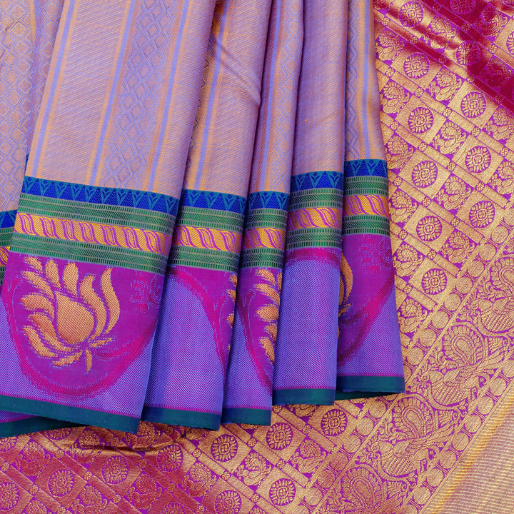 Kuberan Light Purple Kanchivaram Silk Saree