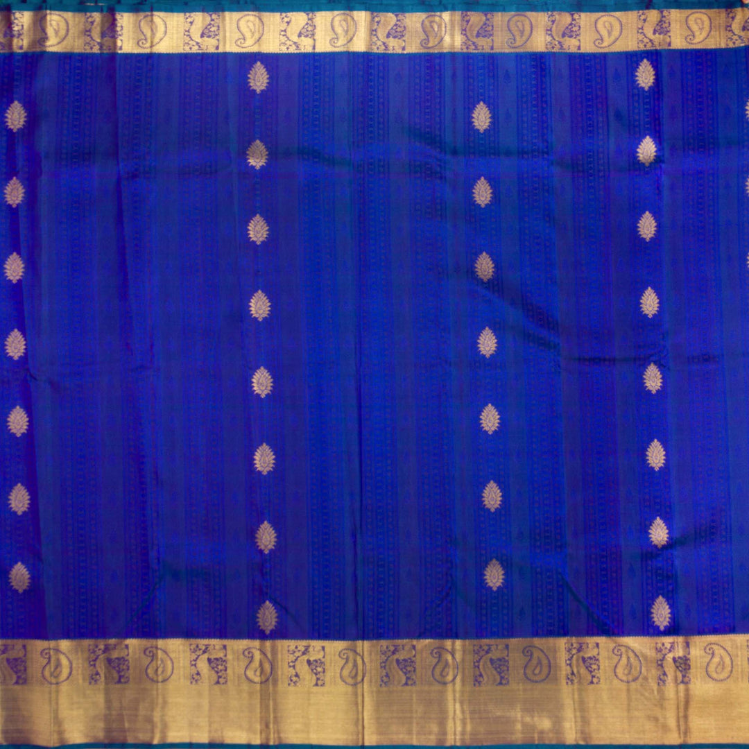Kuberan Dark Blue Kanchivaram Silk Saree