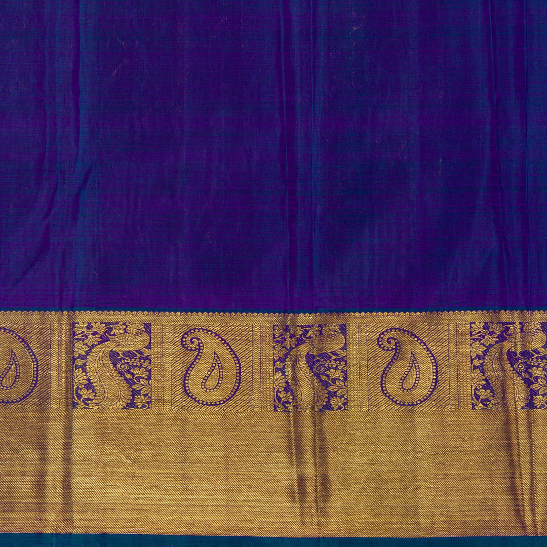 Kuberan Dark Blue Kanchivaram Silk Saree