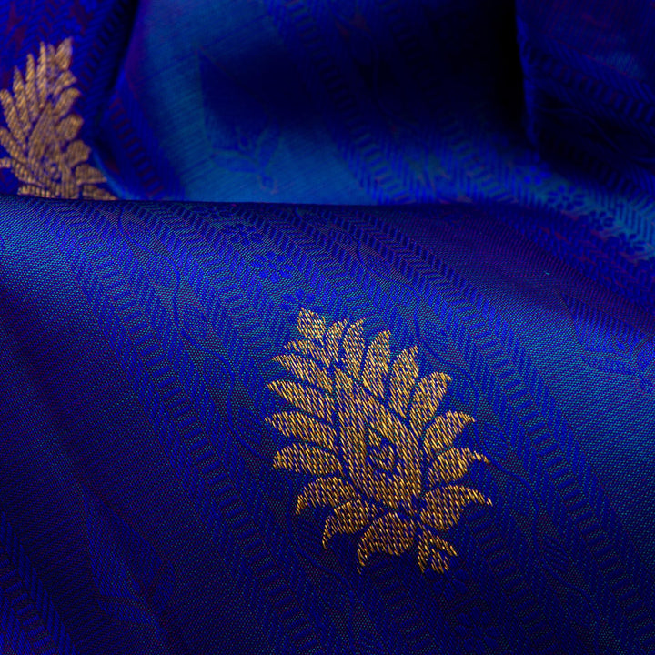 Kuberan Dark Blue Kanchivaram Silk Saree