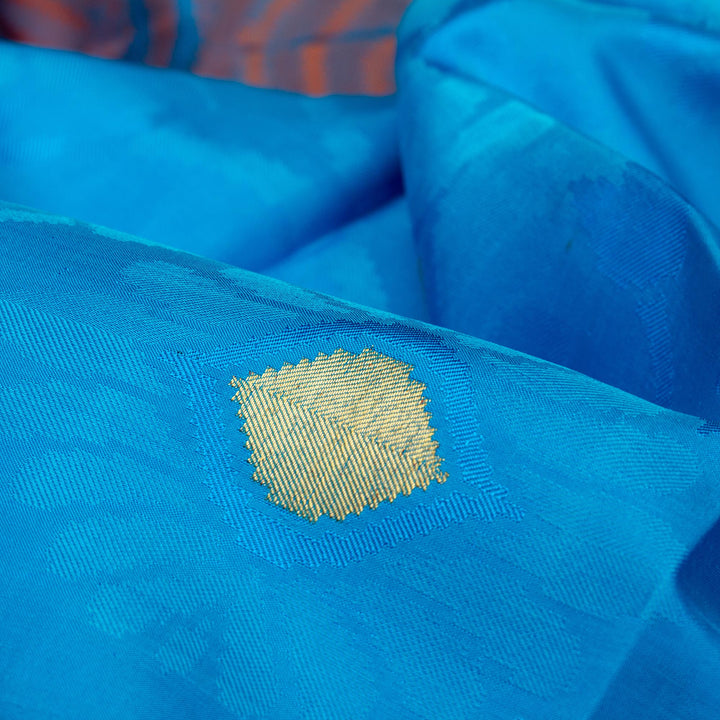 Kuberan Blue Copper Kanchivaram Silk Saree