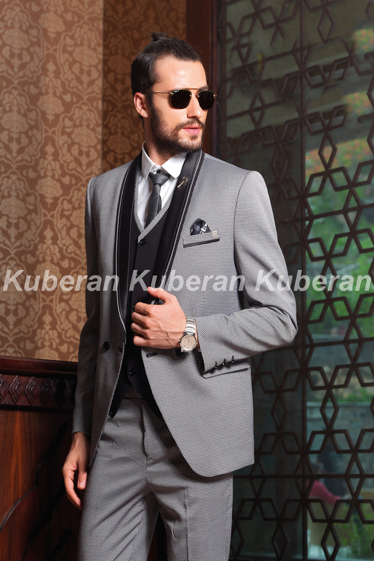 Kuberan Silver Grey Designer Suit