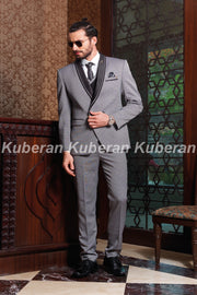 Kuberan Silver Grey Designer Suit