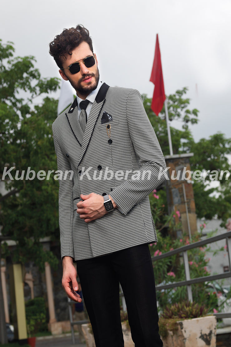 Kuberan Silver & Black Designer Suit