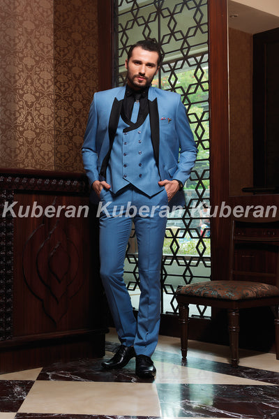 Kuberan Sky Blue Designer Suit