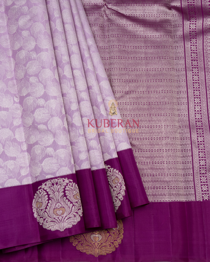 Kuberan Lavender Colour Kanchivaram Silk Saree
