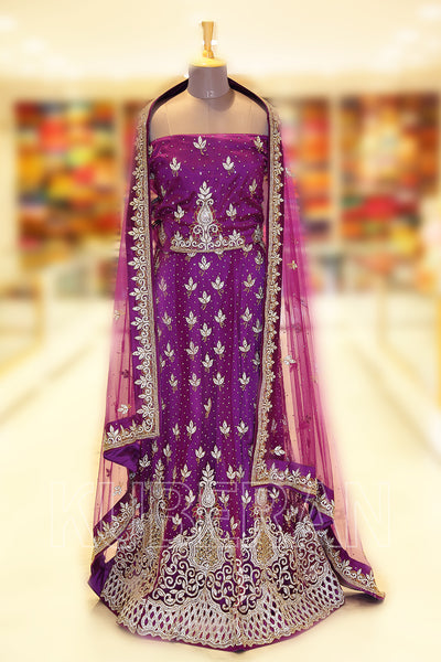 Purple Designer Lehenga for wedding