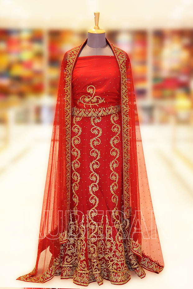 Red Designer lehenga for bride